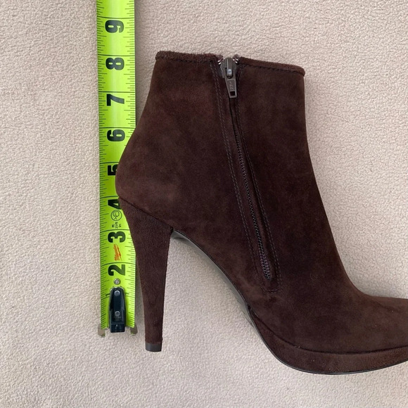 Pedro Garcia Brown Suede Heeled Ankle Booties/Boots-Women’s 7.5-Classic-Formal - Picture 8 of 11